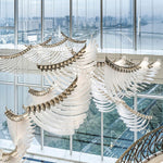 Tiered Postmodern Luxury Palmette Metal Chandelier - Lamp Outdoor