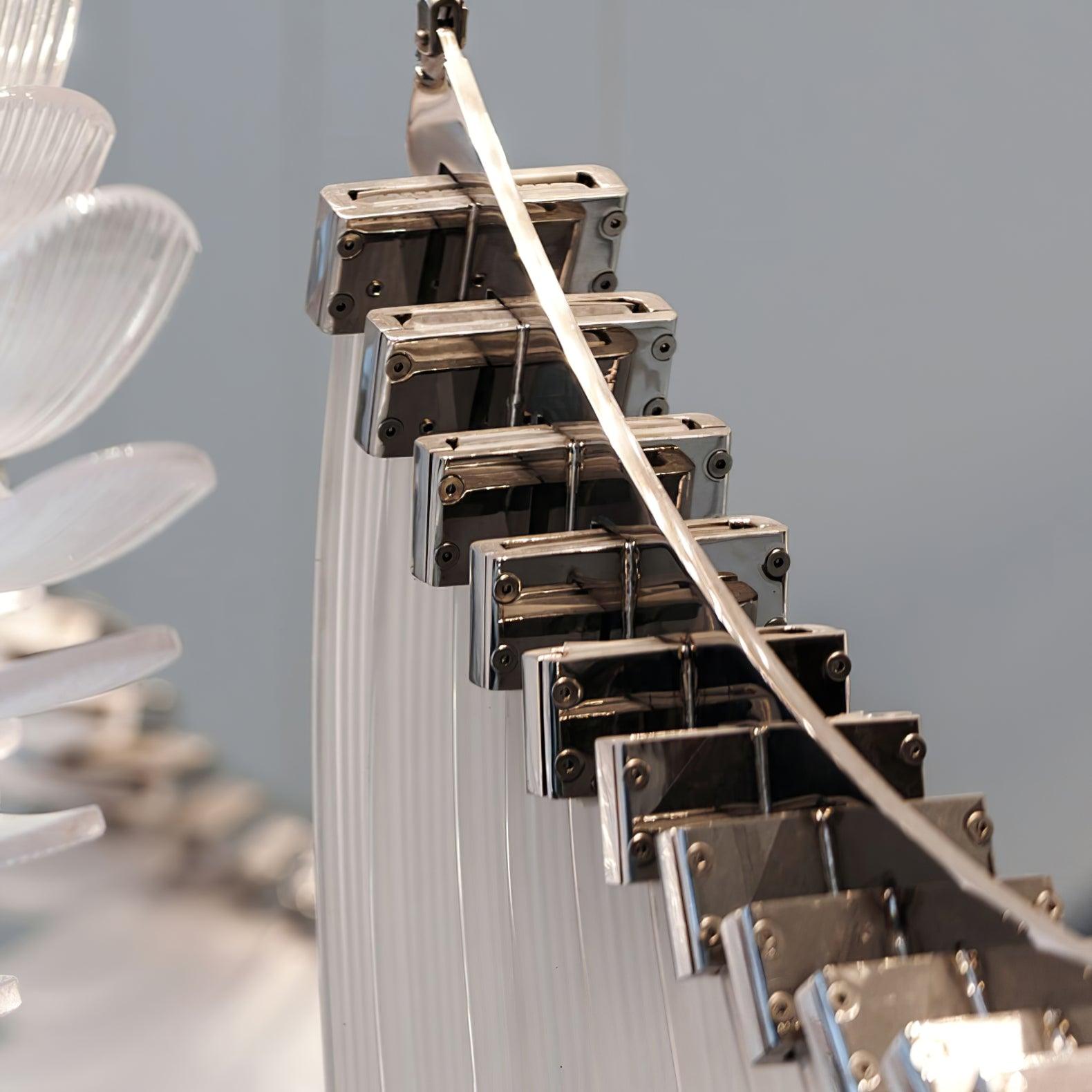 Tiered Postmodern Luxury Palmette Metal Chandelier - Lamp Outdoor