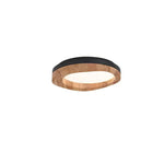 Artalis Walnut Wood Flush Mount - Lamp Outdoor