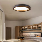 Artalis Walnut Wood Flush Mount - Lamp Outdoor