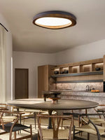 Artalis Walnut Wood Flush Mount - Lamp Outdoor