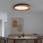 Artalis Walnut Wood Flush Mount - Lamp Outdoor