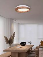 Artalis Walnut Wood Flush Mount - Lamp Outdoor