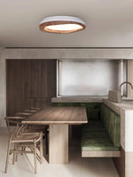 Artalis Walnut Wood Flush Mount - Lamp Outdoor