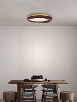 Artalis Walnut Wood Flush Mount - Lamp Outdoor
