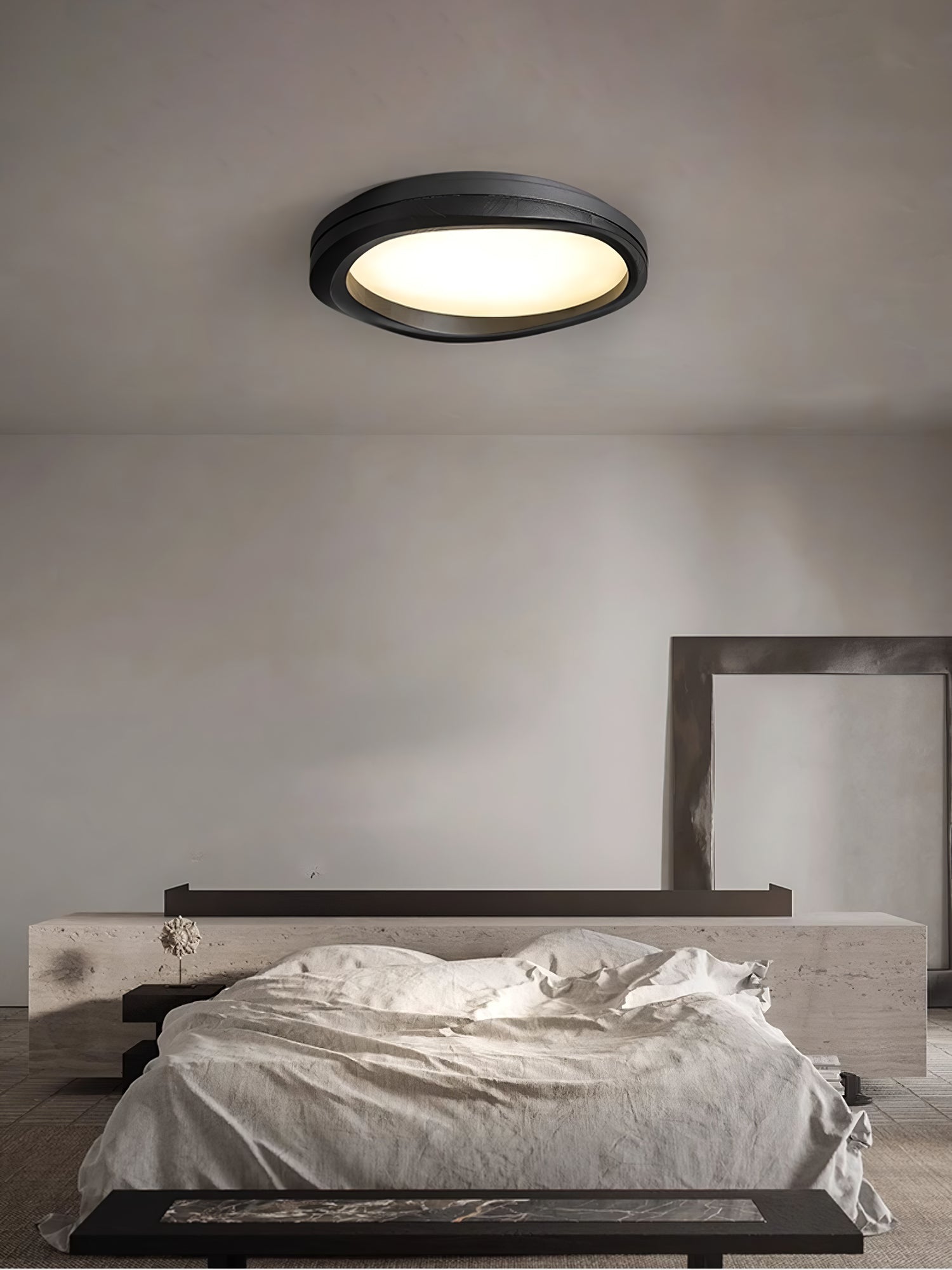 Artalis Walnut Wood Flush Mount - Lamp Outdoor
