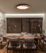 Artalis Walnut Wood Flush Mount - Lamp Outdoor