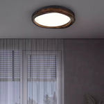 Artalis Walnut Wood Flush Mount - Lamp Outdoor