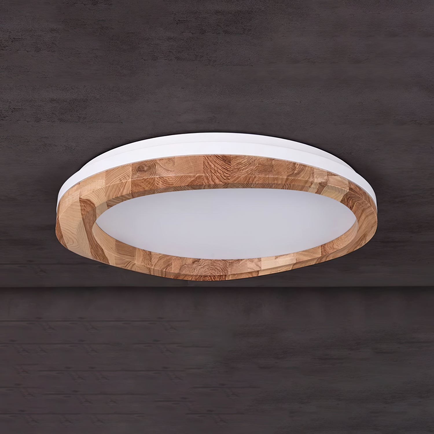 Artalis Walnut Wood Flush Mount - Lamp Outdoor