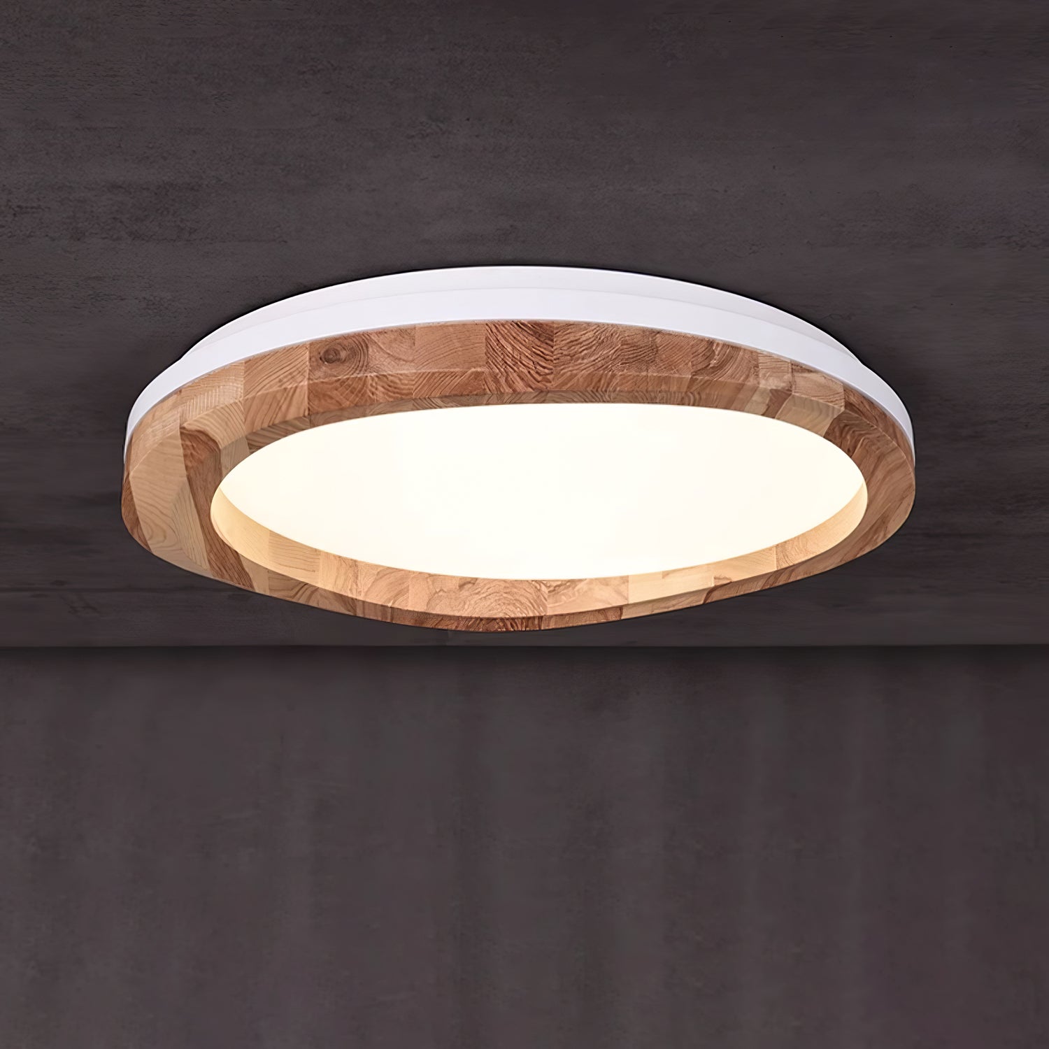 Artalis Walnut Wood Flush Mount - Lamp Outdoor