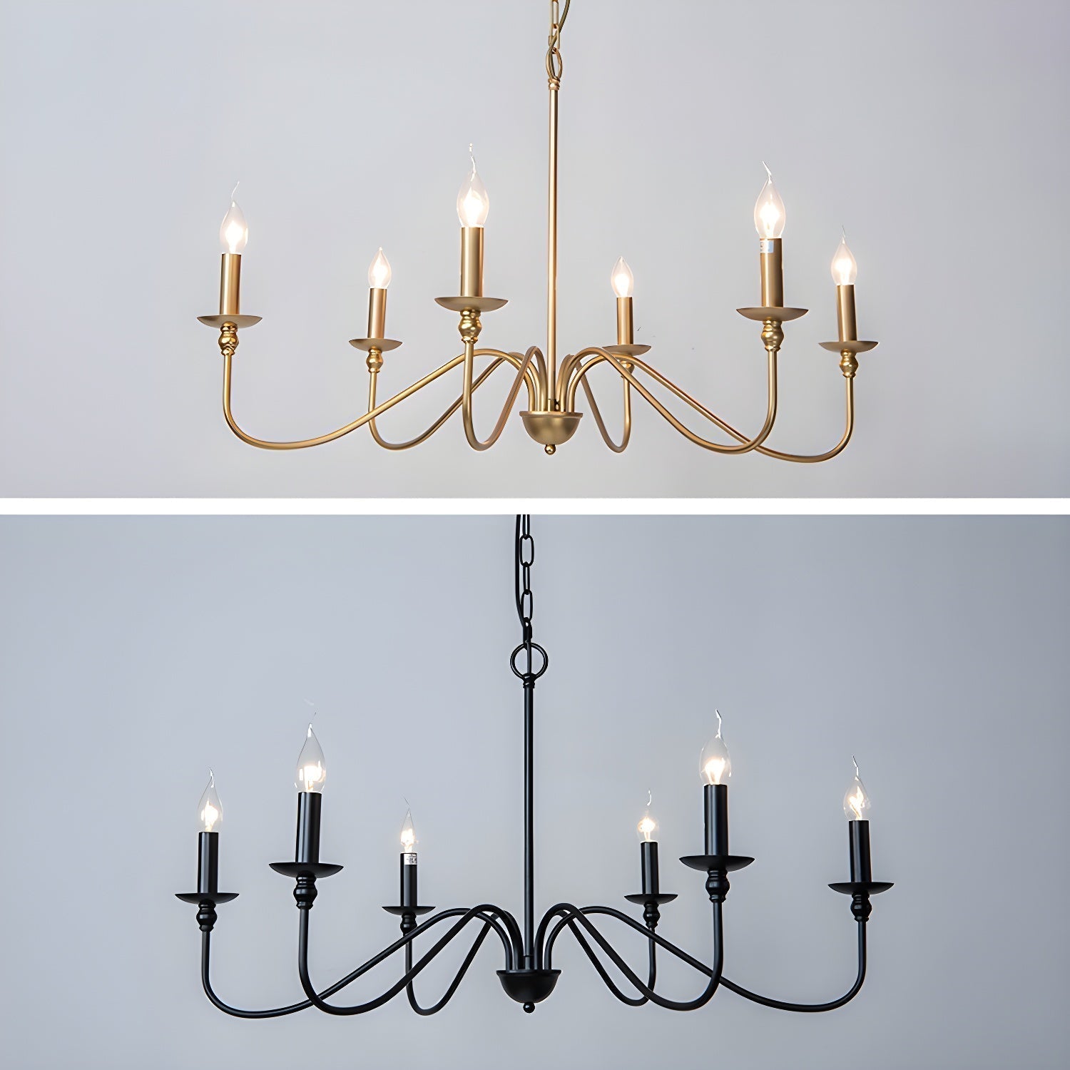 Timeless Gold Candle Chandelier - Lamp Outdoor