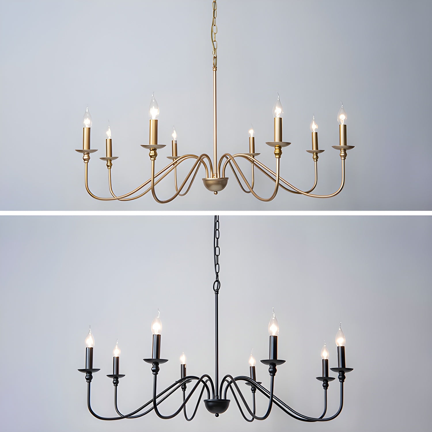 Timeless Gold Candle Chandelier - Lamp Outdoor