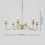 Timeless Gold Candle Chandelier - Lamp Outdoor