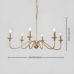 Timeless Gold Candle Chandelier - Lamp Outdoor