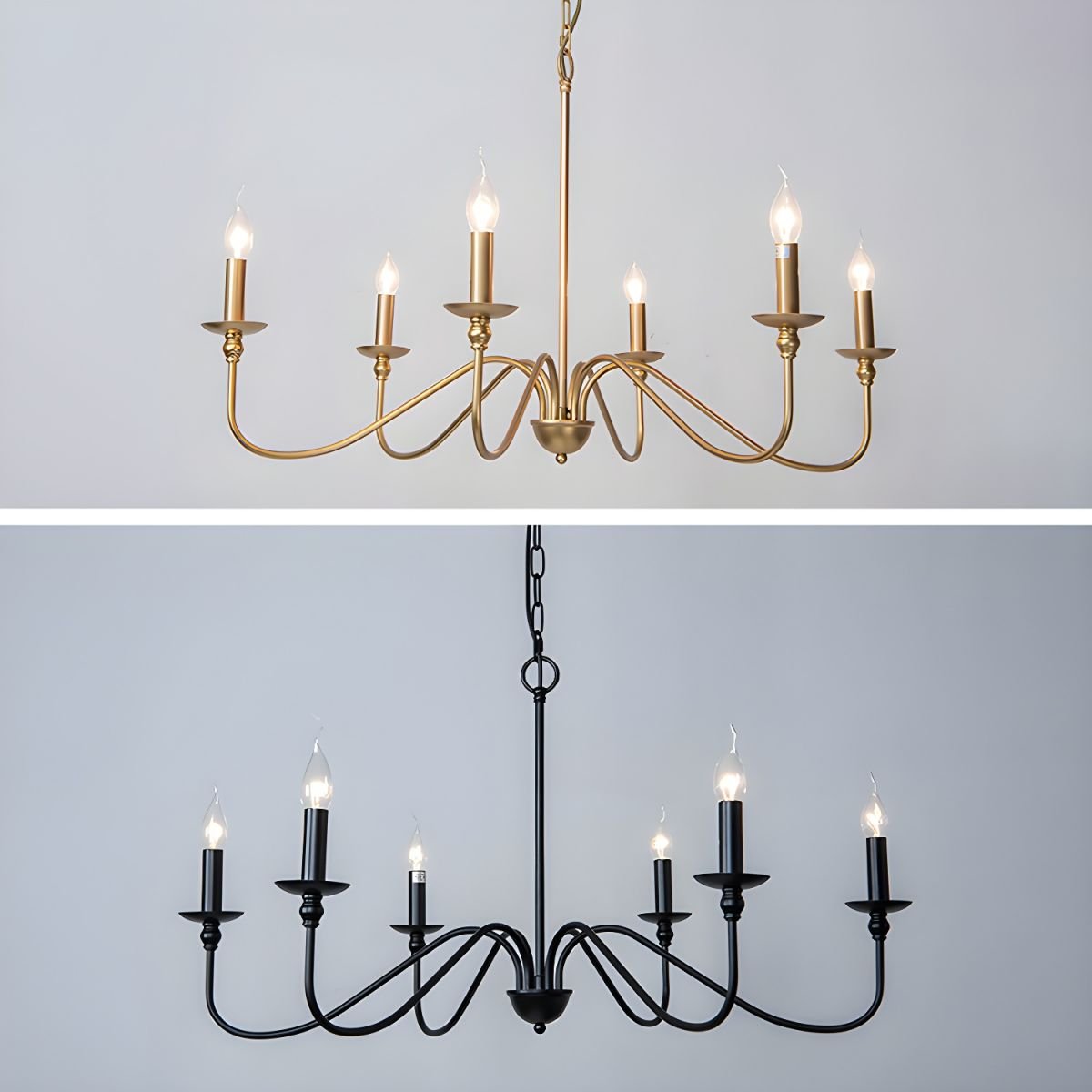 Timeless Gold Candle Chandelier - Lamp Outdoor