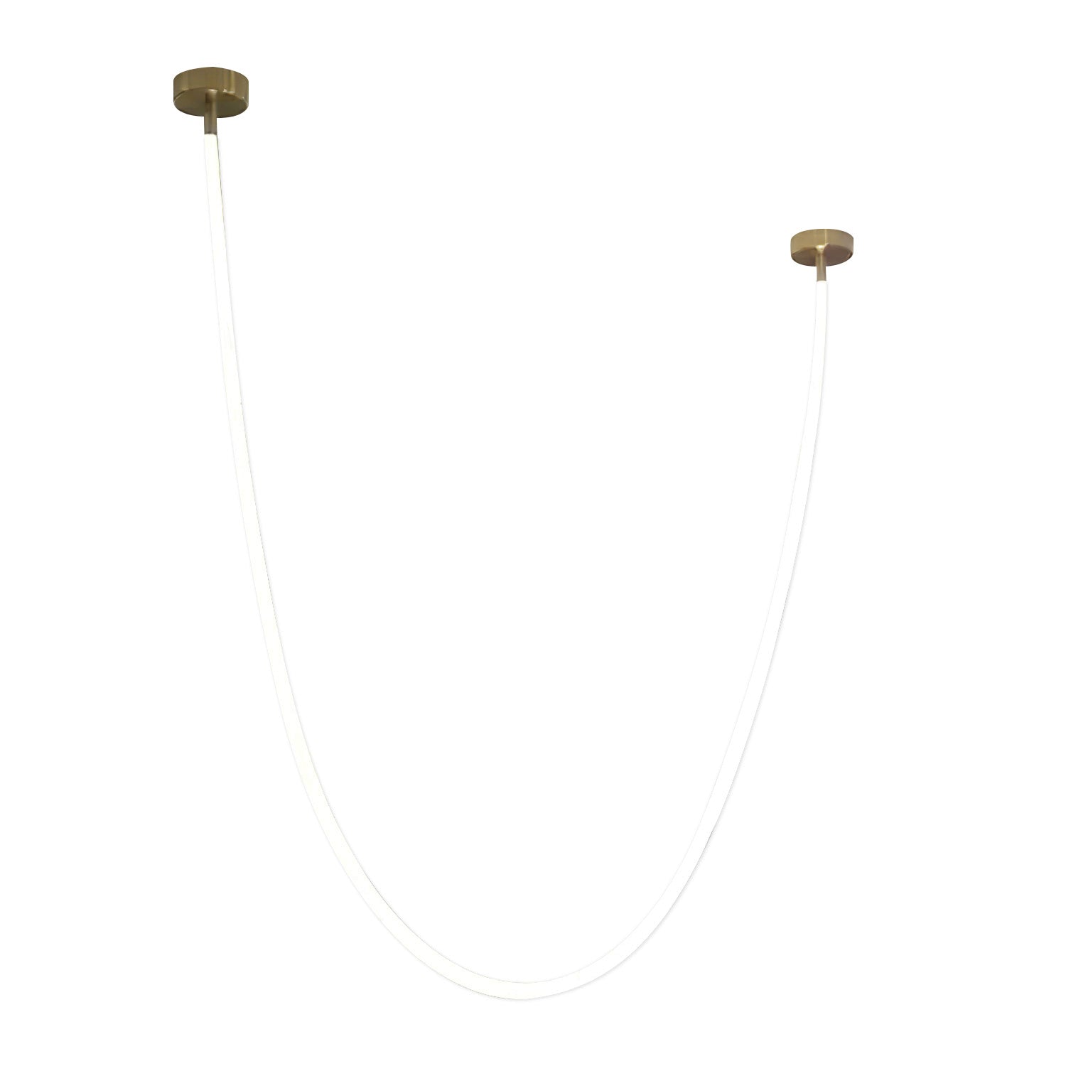 Solara Pendant Lamp Flexible Curve Silicone Brass - Letslighting