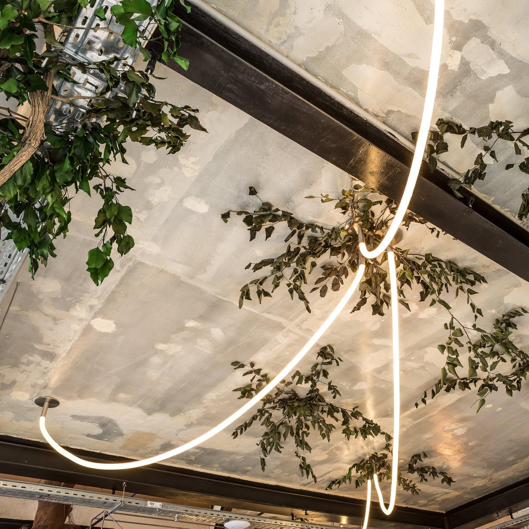 Solara Pendant Lamp Flexible Curve Silicone Brass - Letslighting