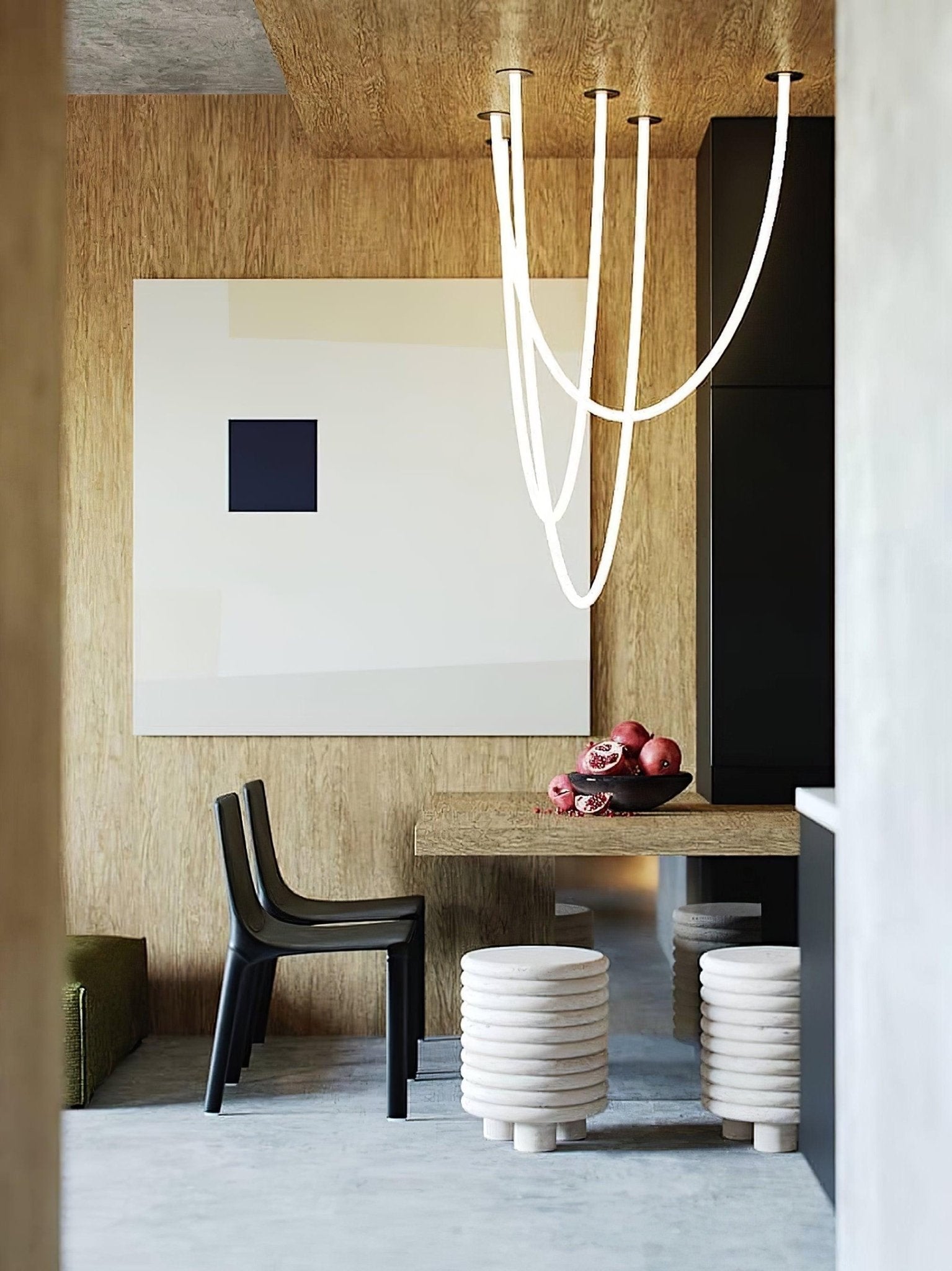 Solara Pendant Lamp Flexible Curve Silicone Brass - Letslighting