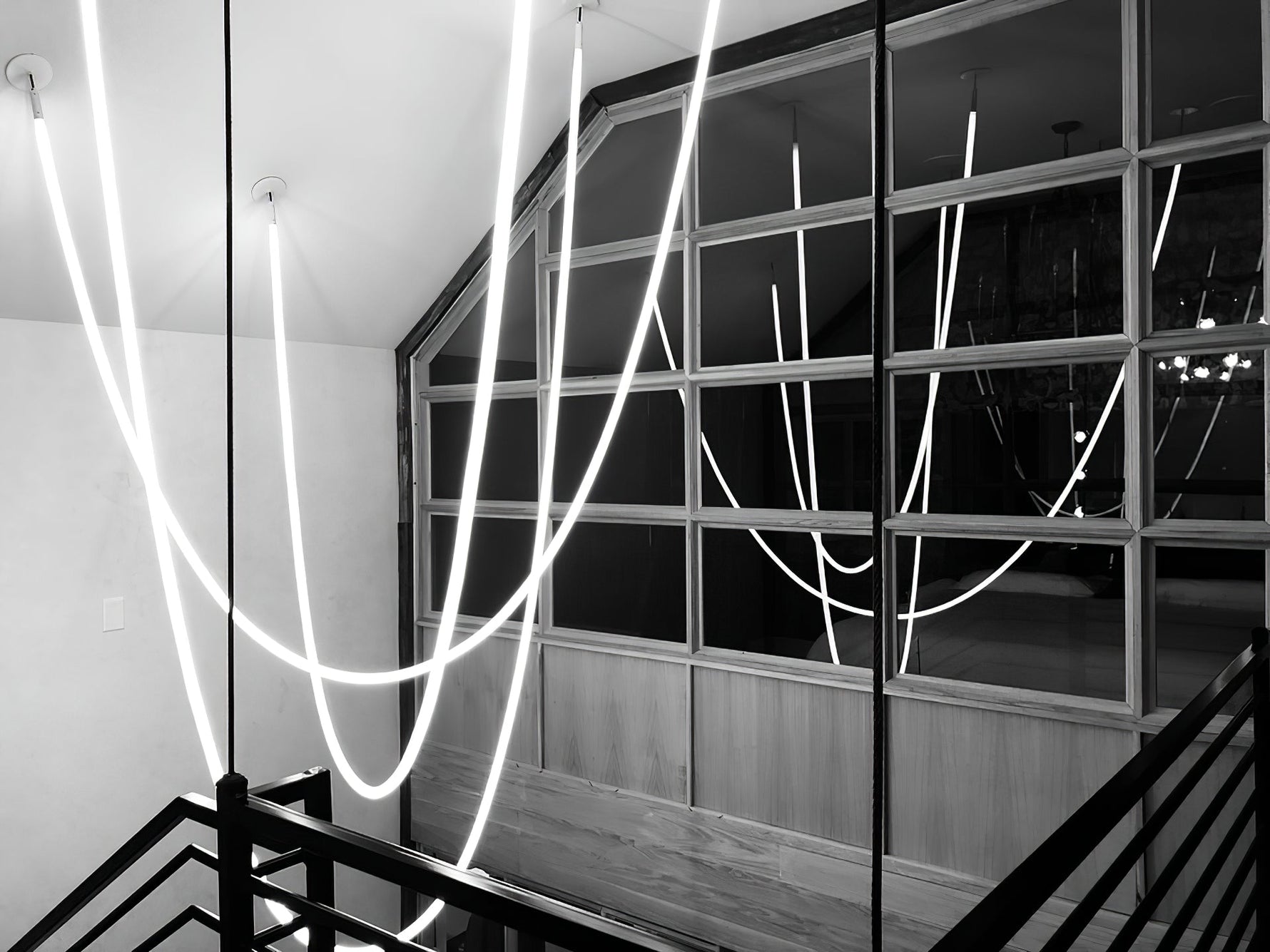 Solara Pendant Lamp Flexible Curve Silicone Brass - Letslighting