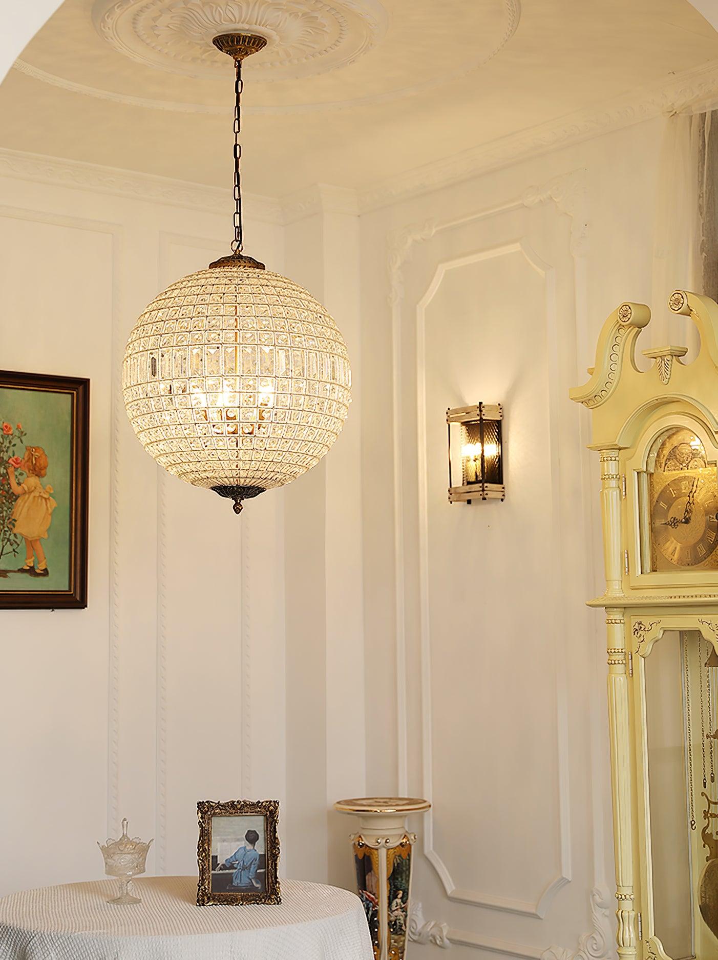 Traditional Gold Globe Chandelier - Lamp Outdoor