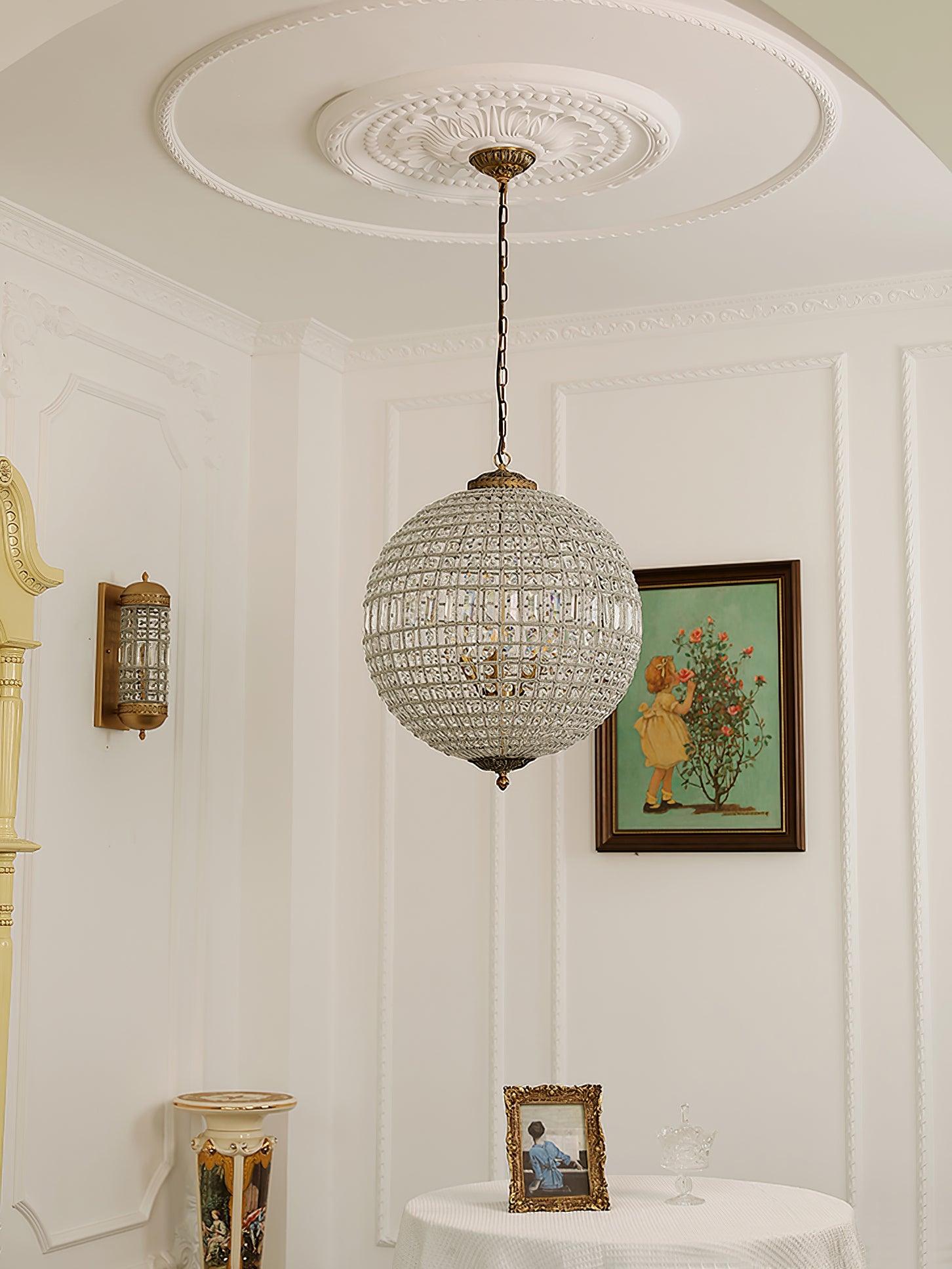 Traditional Gold Globe Chandelier - Lamp Outdoor