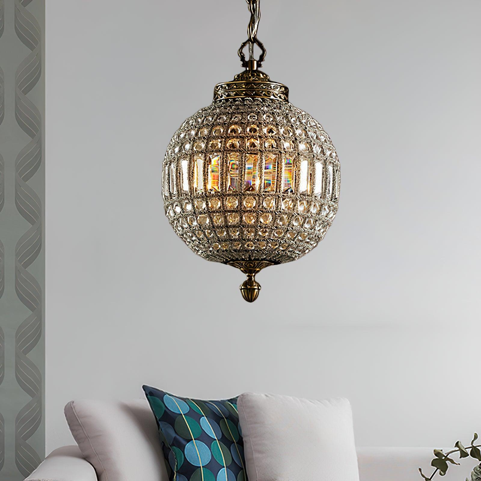 Traditional Gold Globe Chandelier - Lamp Outdoor