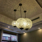 Traditional Gold Globe Chandelier - Lamp Outdoor