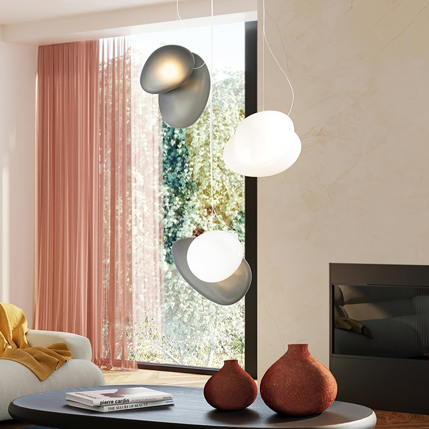 Translucent Frosted Glass Pendant Light - Lamp Outdoor