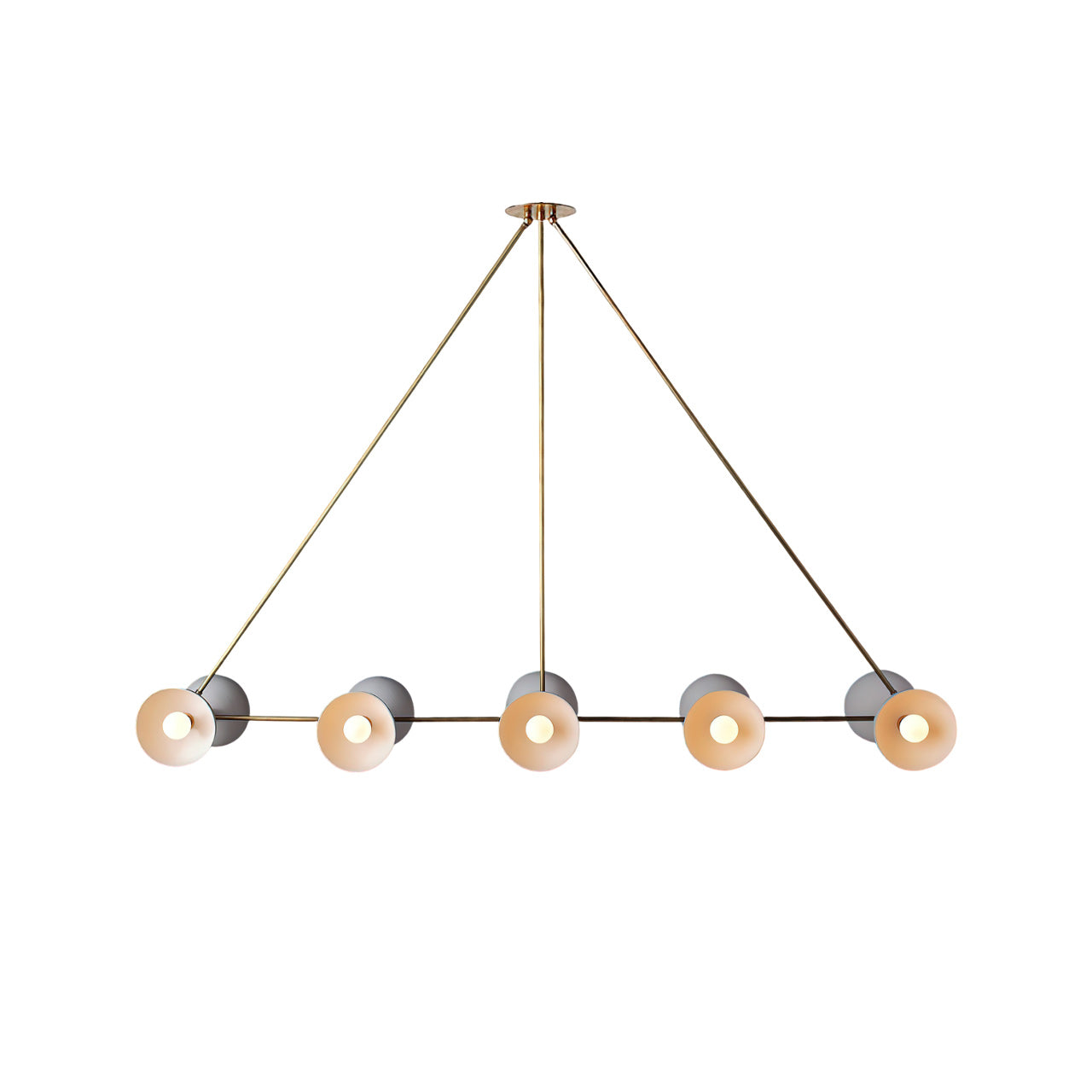 Trapeze Contemporary Glass Chandelier