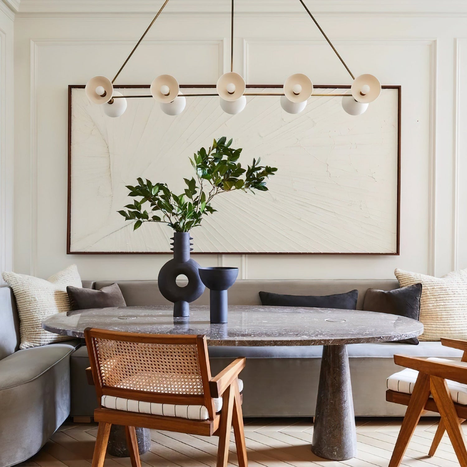 Trapeze Contemporary Glass Chandelier