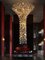 Abeleisa Tree Branch Staircase Brass Crystal Chandelier - Lamp Outdoor