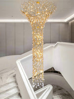 Abeleisa Tree Branch Staircase Brass Crystal Chandelier - Lamp Outdoor
