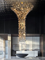 Abeleisa Tree Branch Staircase Brass Crystal Chandelier - Lamp Outdoor