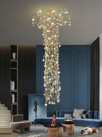 Abeleisa Tree Branch Staircase Brass Crystal Chandelier - Lamp Outdoor