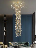 Abeleisa Tree Branch Staircase Brass Crystal Chandelier - Lamp Outdoor