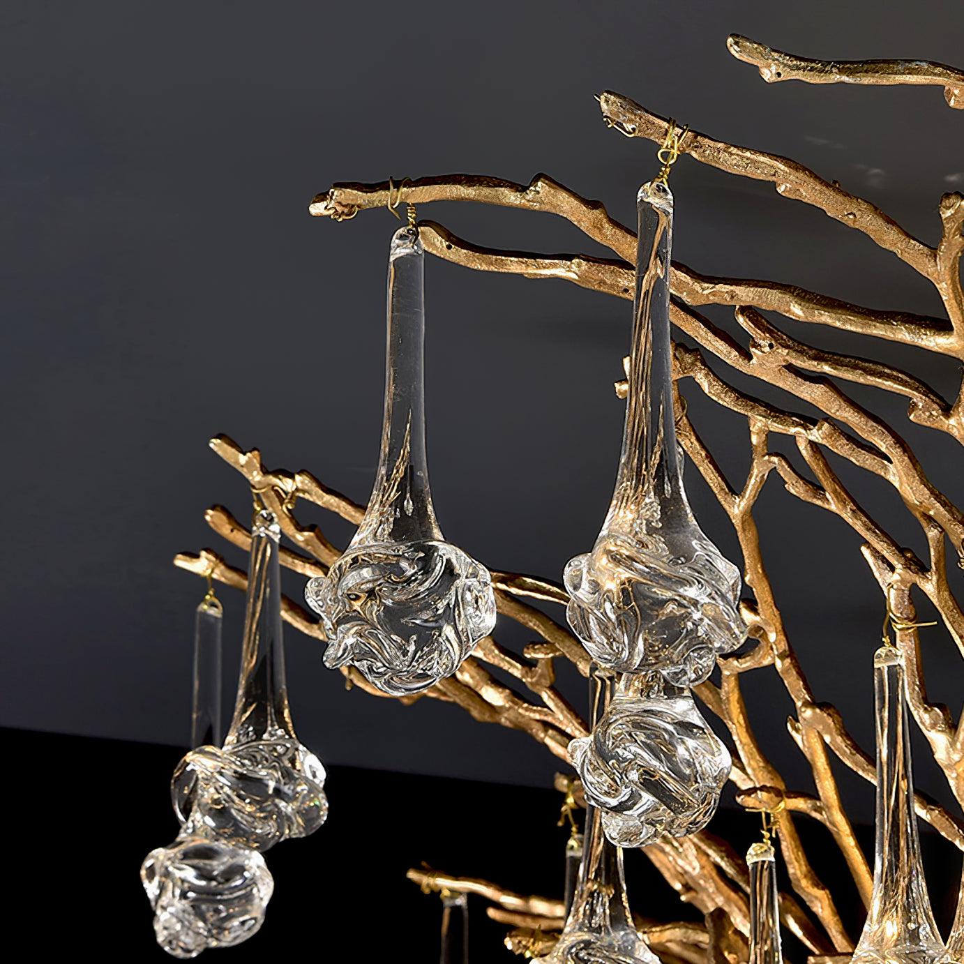 Abeleisa Tree Branch Staircase Brass Crystal Chandelier - Lamp Outdoor