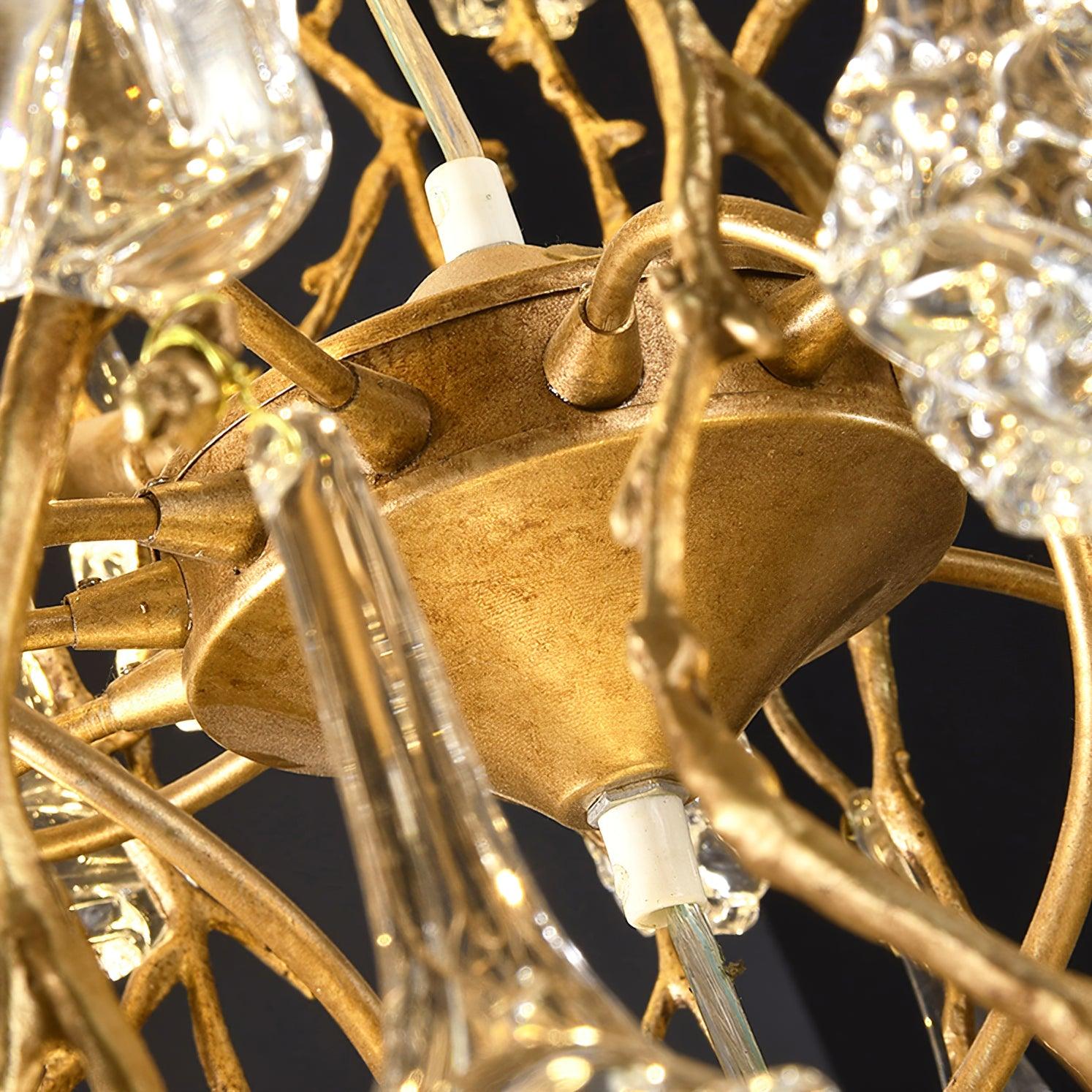 Abeleisa Tree Branch Staircase Brass Crystal Chandelier - Lamp Outdoor