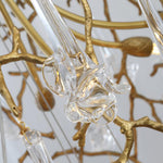 Abeleisa Tree Branch Staircase Brass Crystal Chandelier - Lamp Outdoor