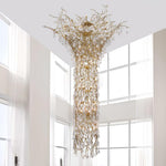 Abeleisa Tree Branch Staircase Brass Crystal Chandelier - Lamp Outdoor