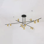 Lustra Chandelier Tribes Brass Linear Cylinder - Lamp Outdoor
