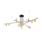 Lustra Chandelier Tribes Brass Linear Cylinder - Lamp Outdoor