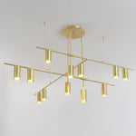 Lustra Chandelier Tribes Brass Linear Cylinder - Lamp Outdoor
