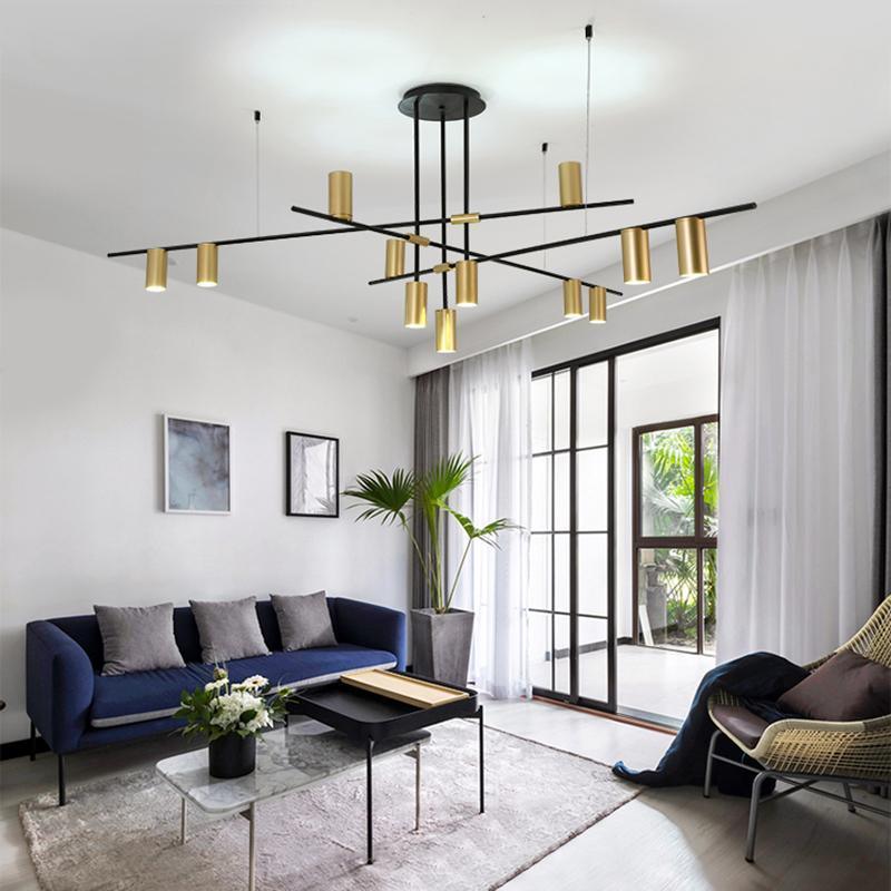 Lustra Chandelier Tribes Brass Linear Cylinder - Lamp Outdoor