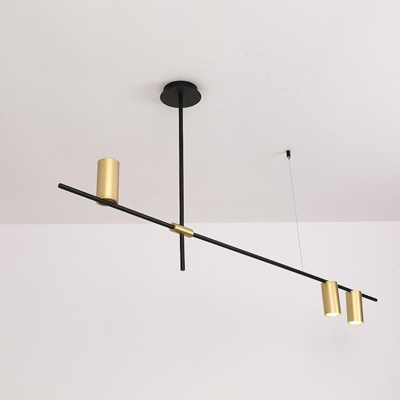 Lustra Chandelier Tribes Brass Linear Cylinder - Lamp Outdoor