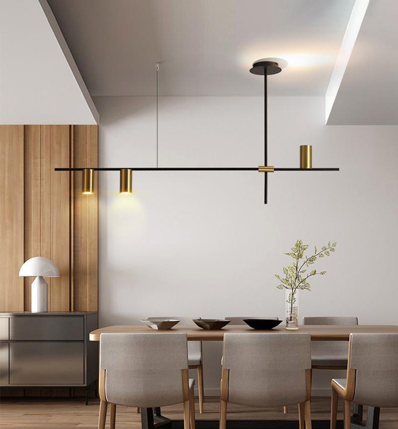 Lustra Chandelier Tribes Brass Linear Cylinder - Lamp Outdoor