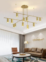 Lustra Chandelier Tribes Brass Linear Cylinder - Lamp Outdoor