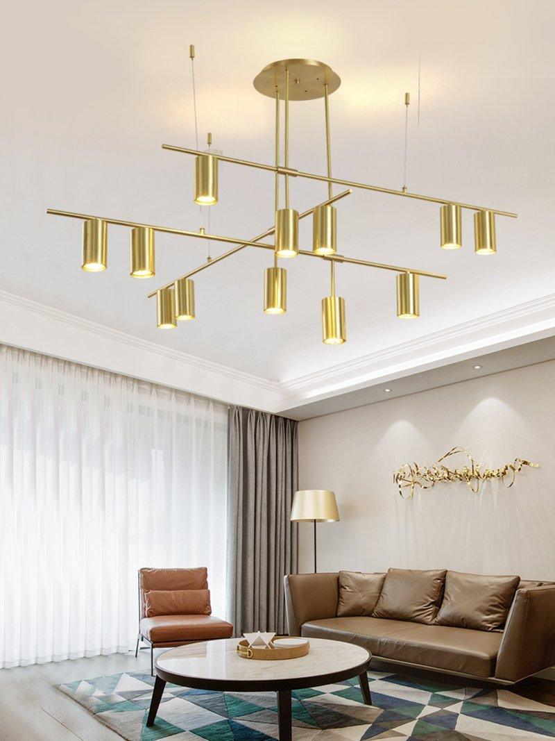 Lustra Chandelier Tribes Brass Linear Cylinder - Lamp Outdoor