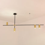 Lustra Chandelier Tribes Brass Linear Cylinder - Lamp Outdoor