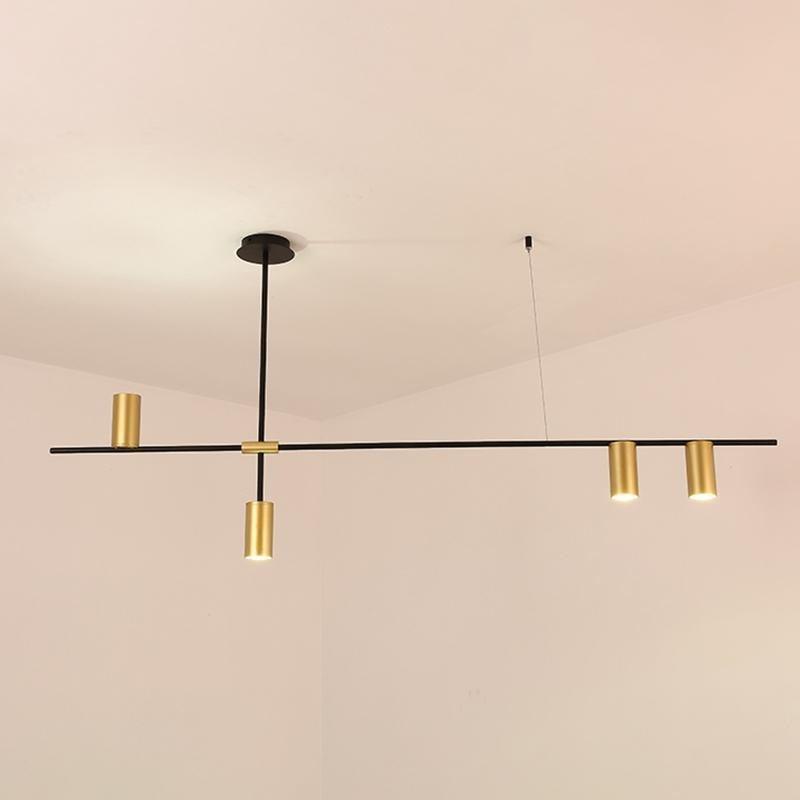Lustra Chandelier Tribes Brass Linear Cylinder - Lamp Outdoor