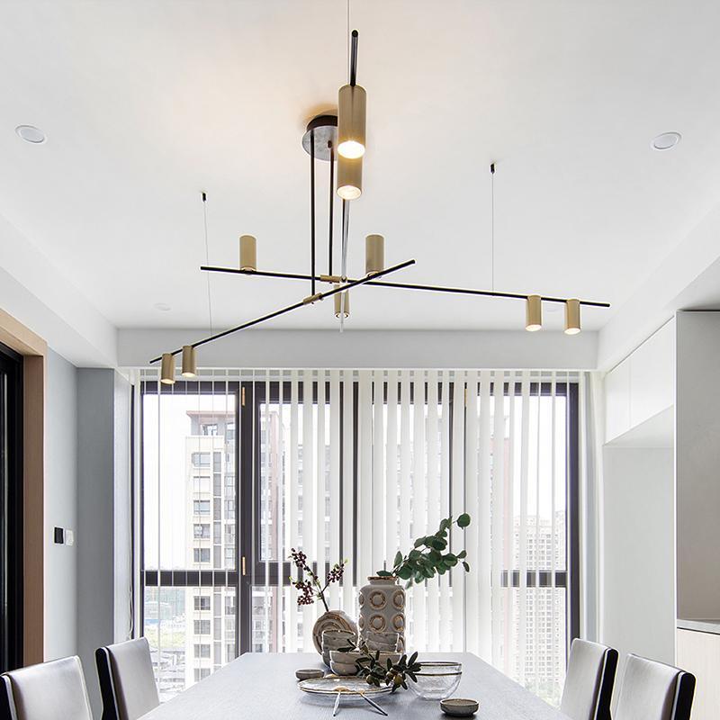 Lustra Chandelier Tribes Brass Linear Cylinder - Lamp Outdoor
